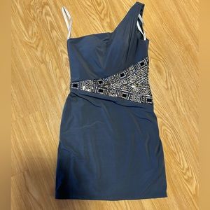 Gray Tony Bowls Cocktail Dress